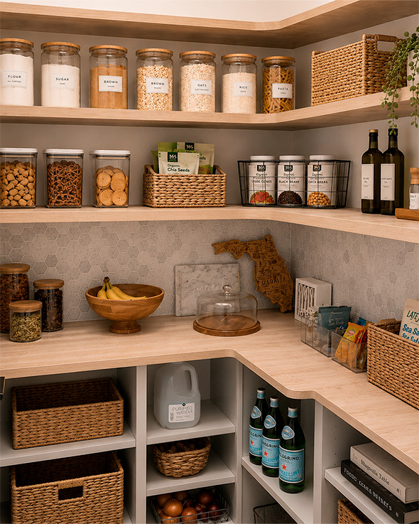 Pantry Laundry Living Space