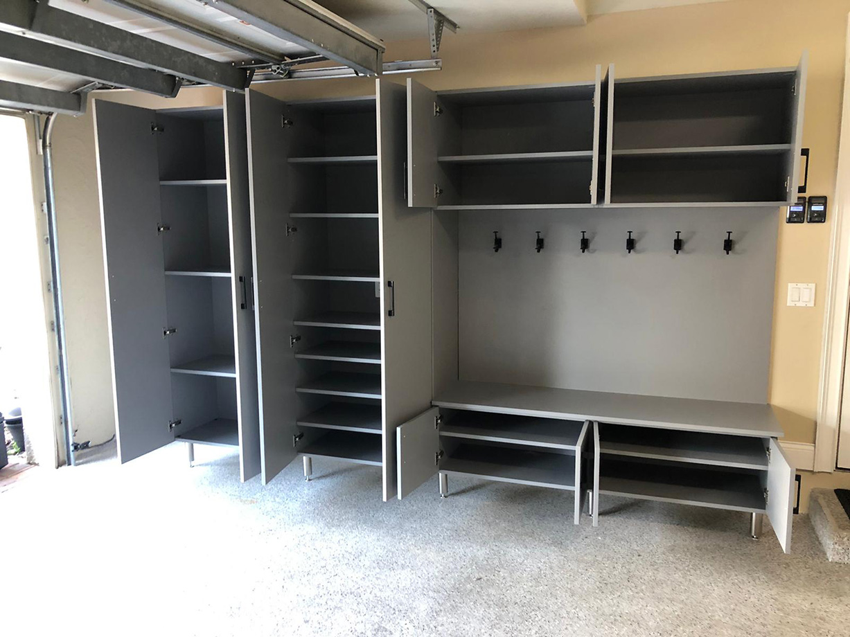 Grey Garage Cabinets