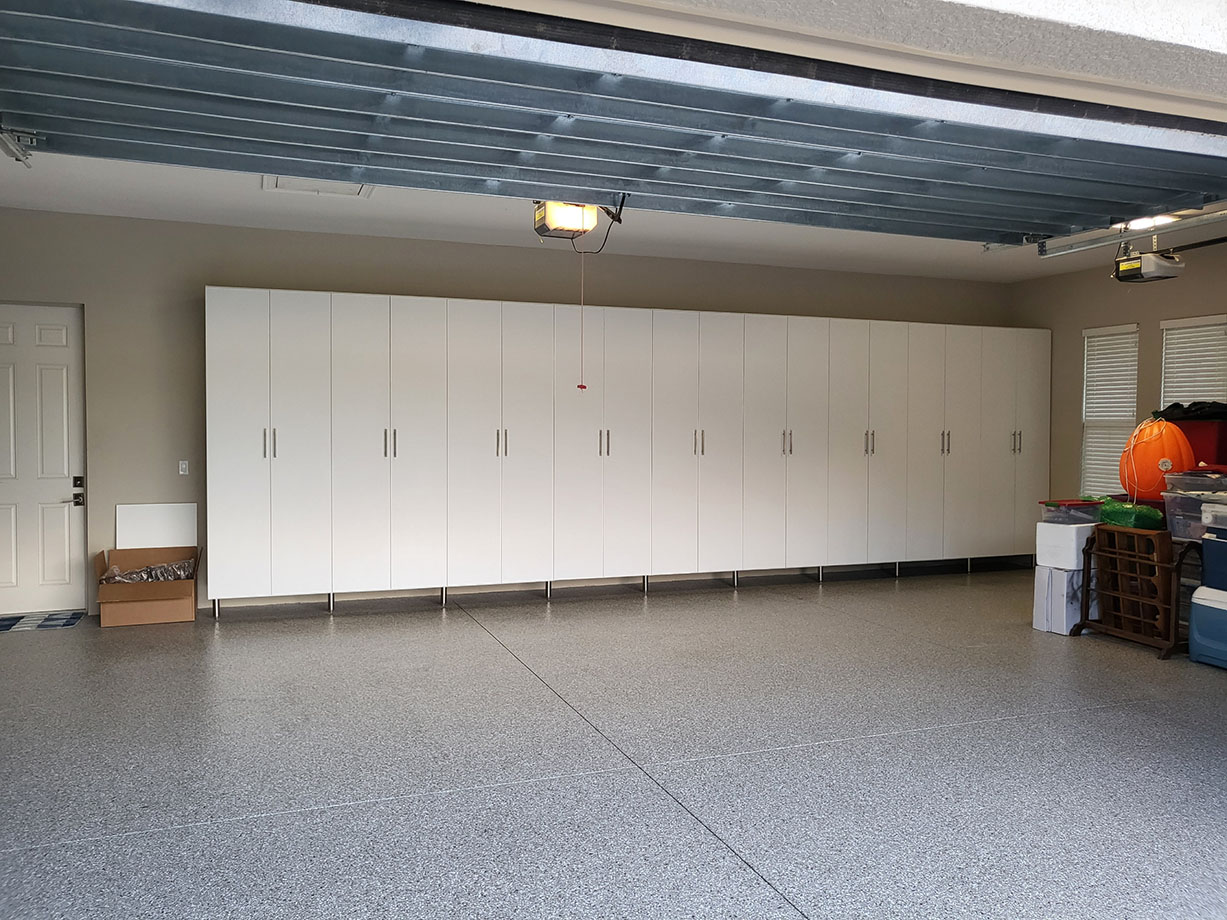 Garage Wall of Cabinets