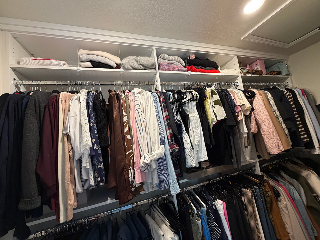Trimmed to Ceiling Walk-In Closet